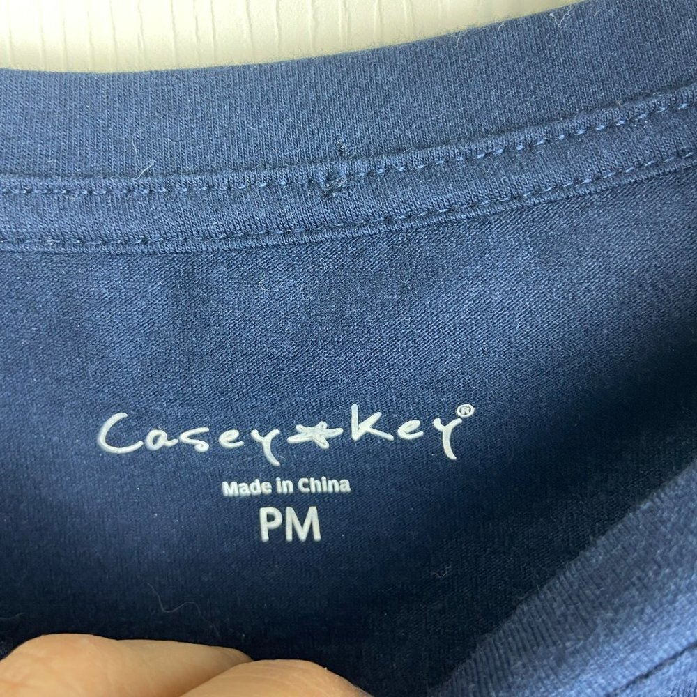 Casey Key ALOHA Top Navy‎ Blue Stripes Bottom Size PM - Picture 5 of 6